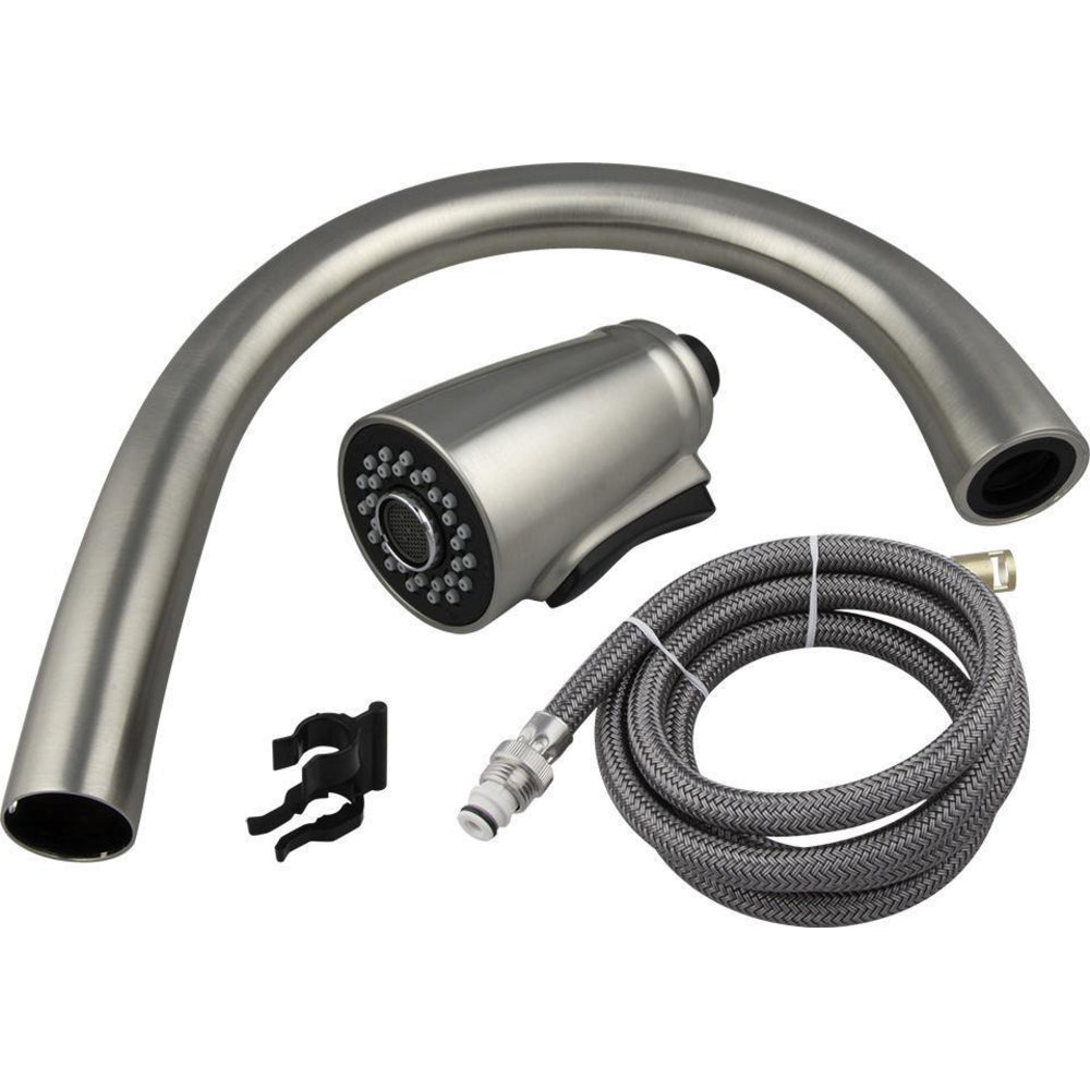 Pull-Down Spray & Hose Assembly with Aerator, Stainless - Stainless Steel