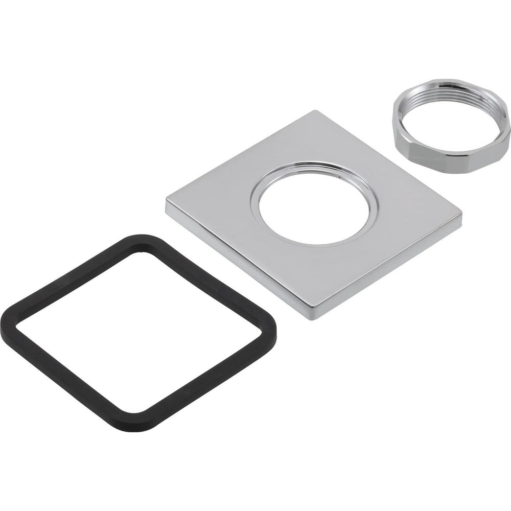 Arzo Roman Tub Handle Base & Gasket, Chrome - Chrome