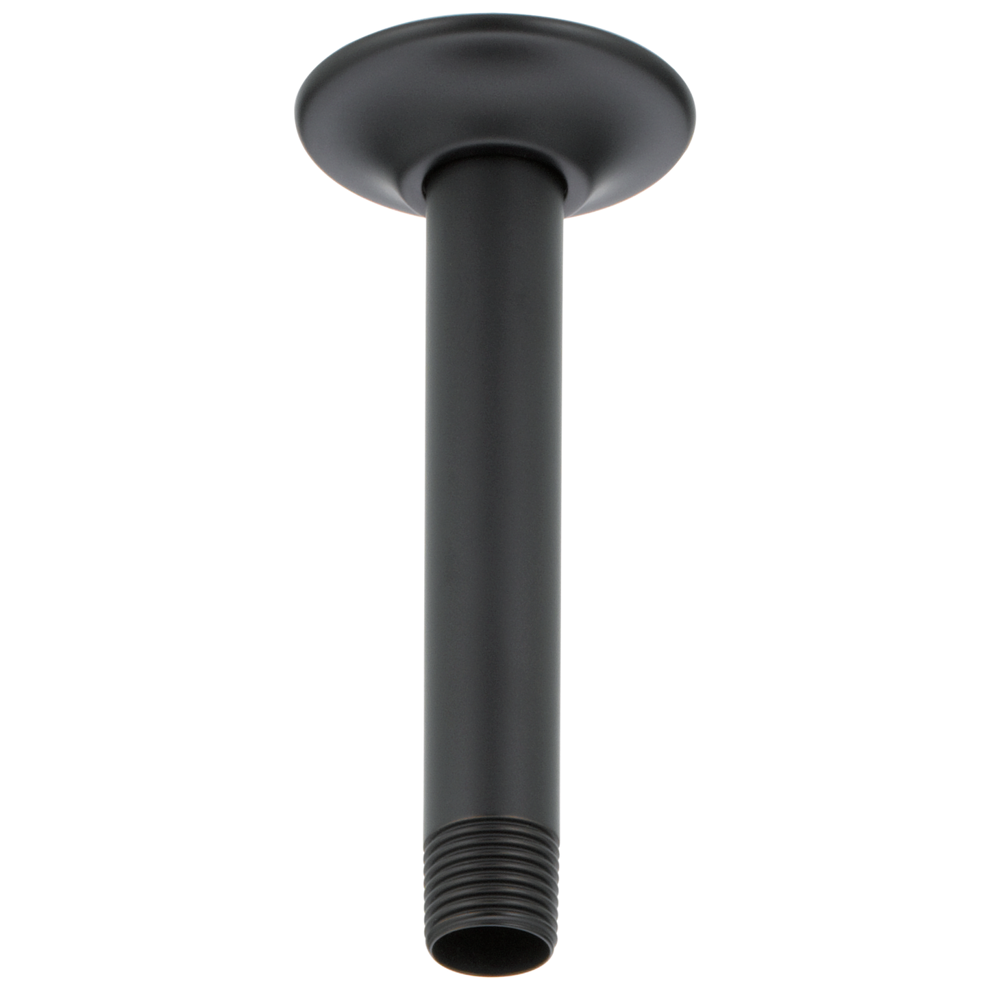 Essential Shower Series 6" Ceiling Mount Shower Arm And Round Flange - Matte Black