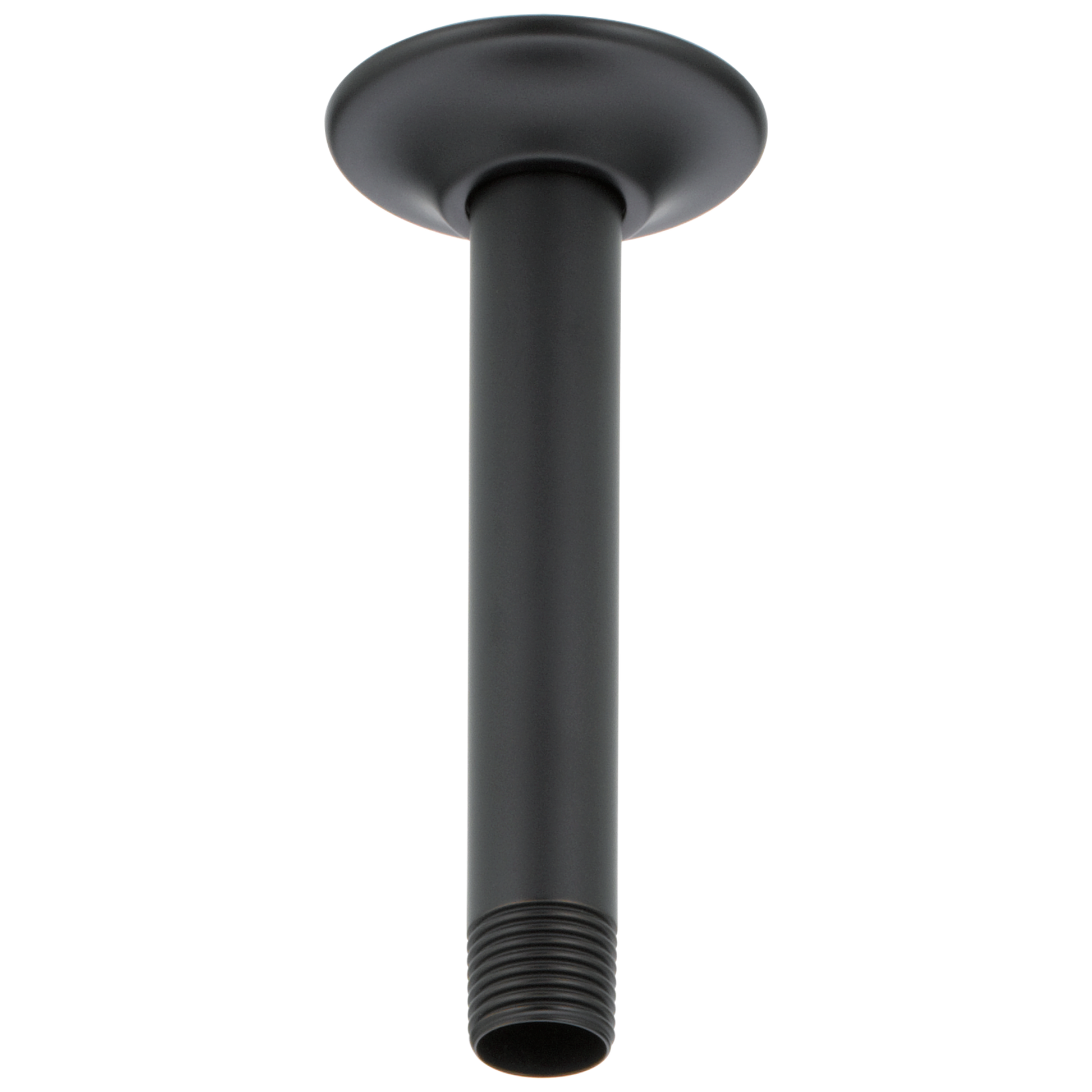 Essential Shower Series 6" Ceiling Mount Shower Arm And Round Flange - Matte Black
