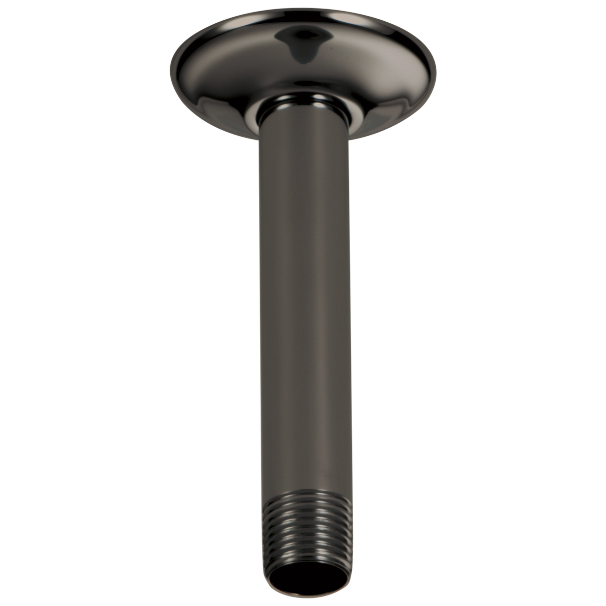 Essential Shower Series 6" Ceiling Mount Shower Arm And Round Flange - Brilliance® Black Onyx