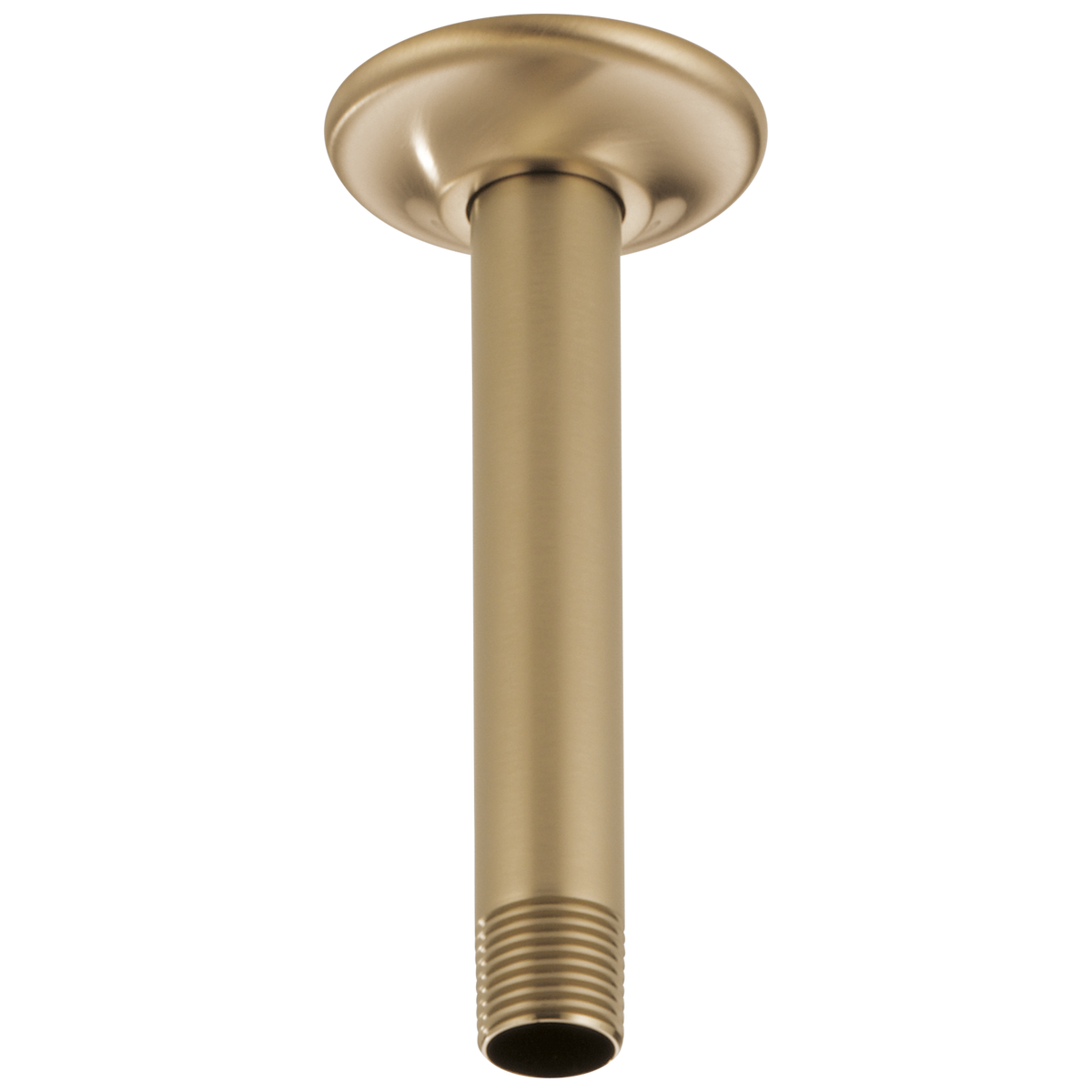 Essential Shower Series 6" Ceiling Mount Shower Arm And Round Flange - Brilliance® Luxe Gold®