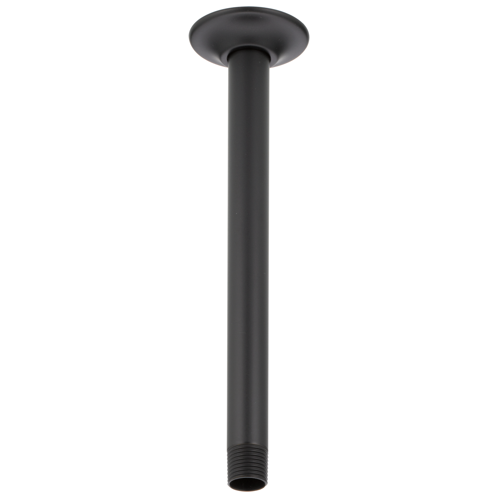 Essential Shower Series 10" Ceiling Mount Shower Arm And Round Flange - Matte Black