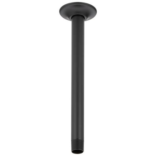 Essential Shower Series 10" Ceiling Mount Shower Arm And Round Flange - Matte Black