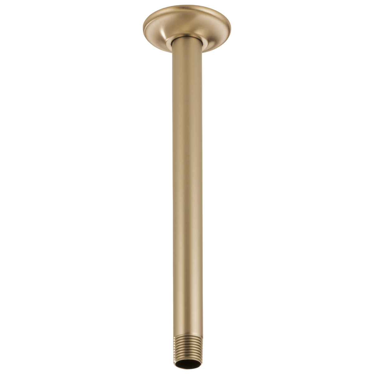 Essential Shower Series 10" Ceiling Mount Shower Arm And Round Flange - Brilliance® Luxe Gold®