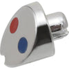 Collins Delta Classic: Red/blue Button - Chrome