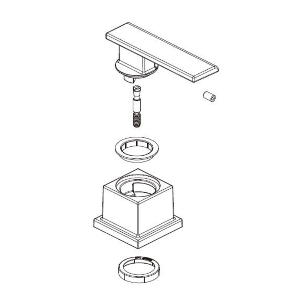 Vero Delta Vero: Lever Handle Assembly - Cold - Chrome