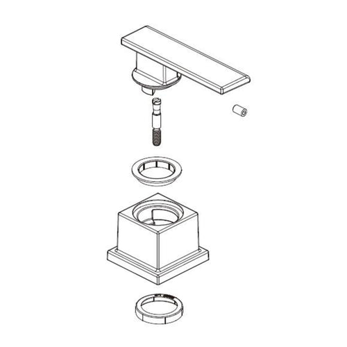 Vero Delta Vero: Lever Handle Assembly - Cold - Chrome