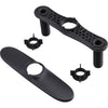Escutcheon With Baseplate And Nuts - Matte Black