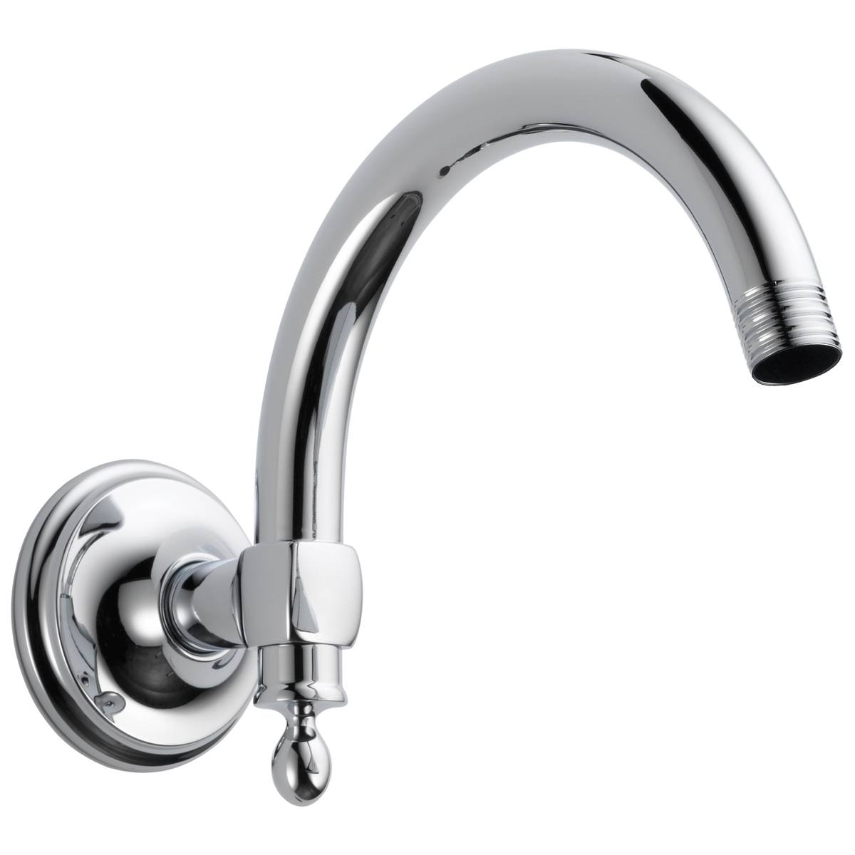 Essential Shower Series 10" Classic Wall Mount Shower Arm And Flange - Polished Chrome