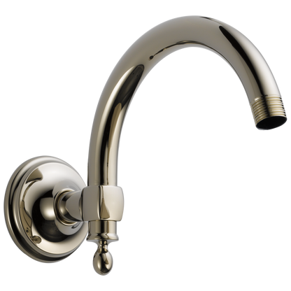 Essential Shower Series 10" Classic Wall Mount Shower Arm And Flange - Brilliance® Polished Nickel