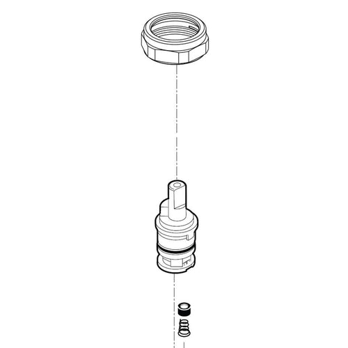 Dennison Delta: Bonnet And Cartridge Assembly - Chrome