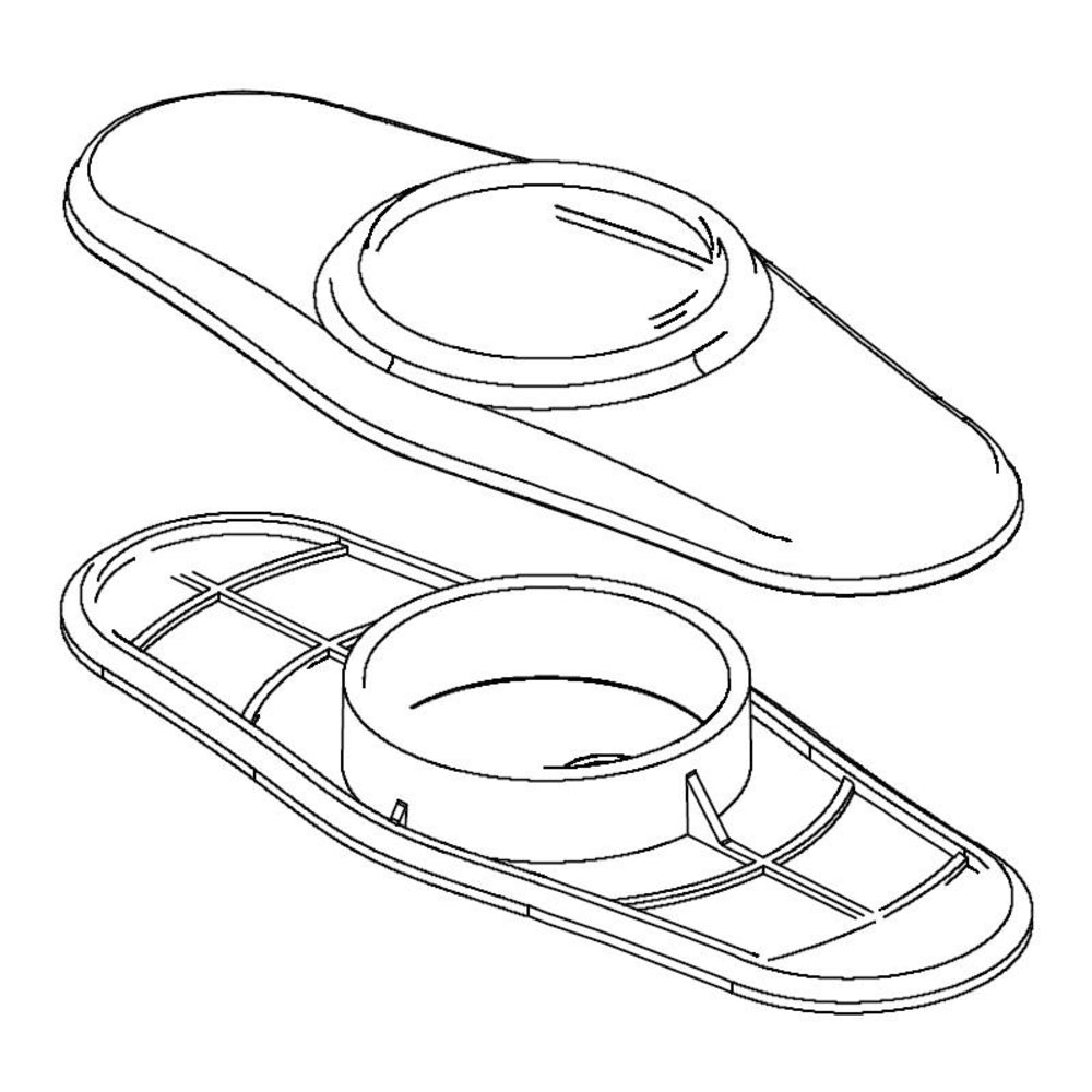 Cassidy Delta Cassidy: Escutcheon With Gasket (4") - Polished Nickel