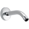 Essential Shower Series 7" Linear Round Wall Mount Shower Arm And Flange - Polished Chrome