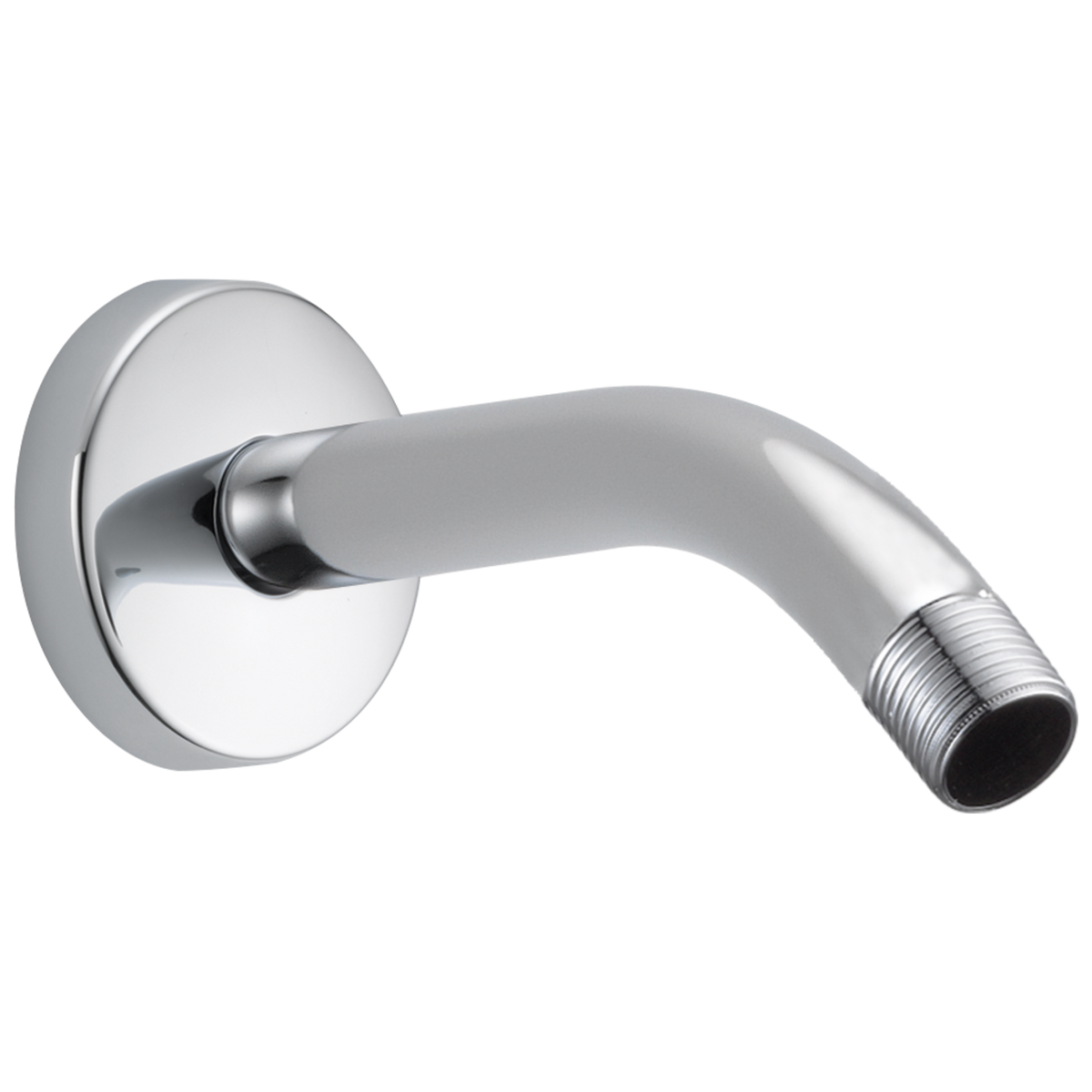 Essential Shower Series 7" Linear Round Wall Mount Shower Arm And Flange - Polished Chrome