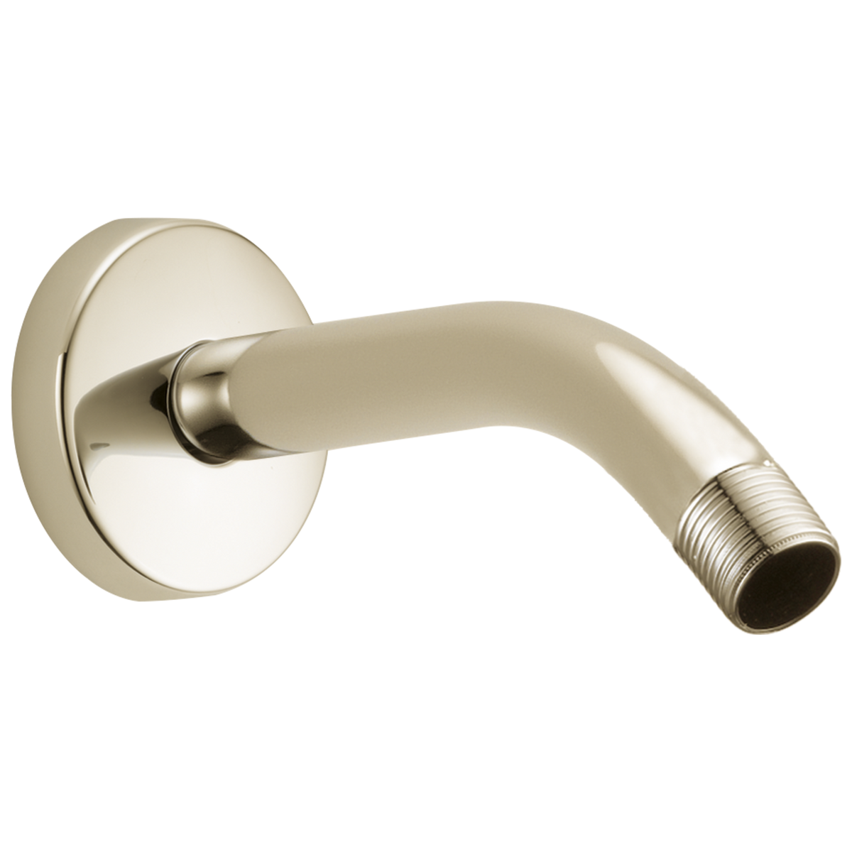 Essential Shower Series 7" Linear Round Wall Mount Shower Arm And Flange - Brilliance® Polished Nickel