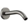 Essential Shower Series 7" Linear Round Wall Mount Shower Arm And Flange - Brilliance® Luxe Steel®
