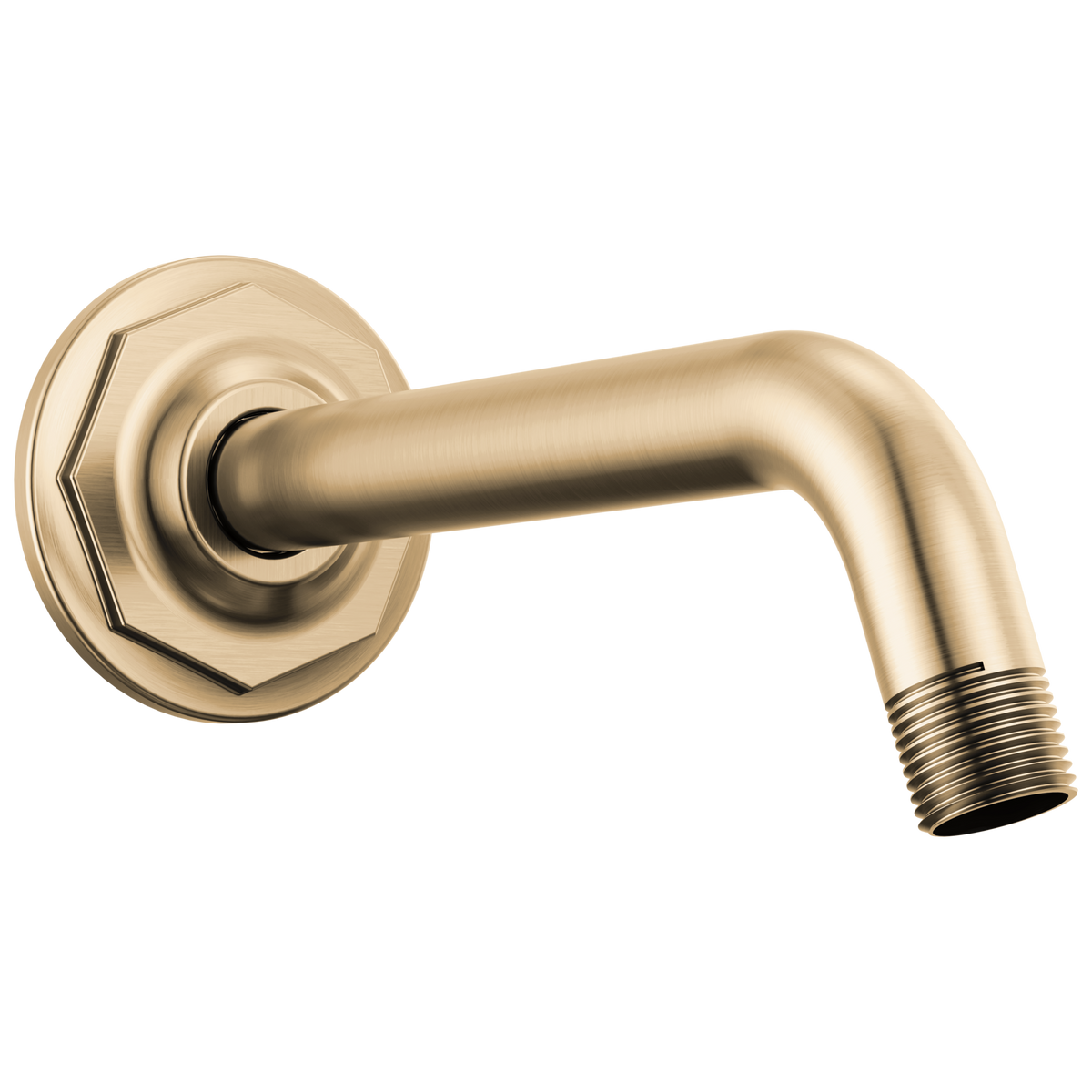 Rook 7" Shower Arm & Flange - Brilliance® Luxe Gold®
