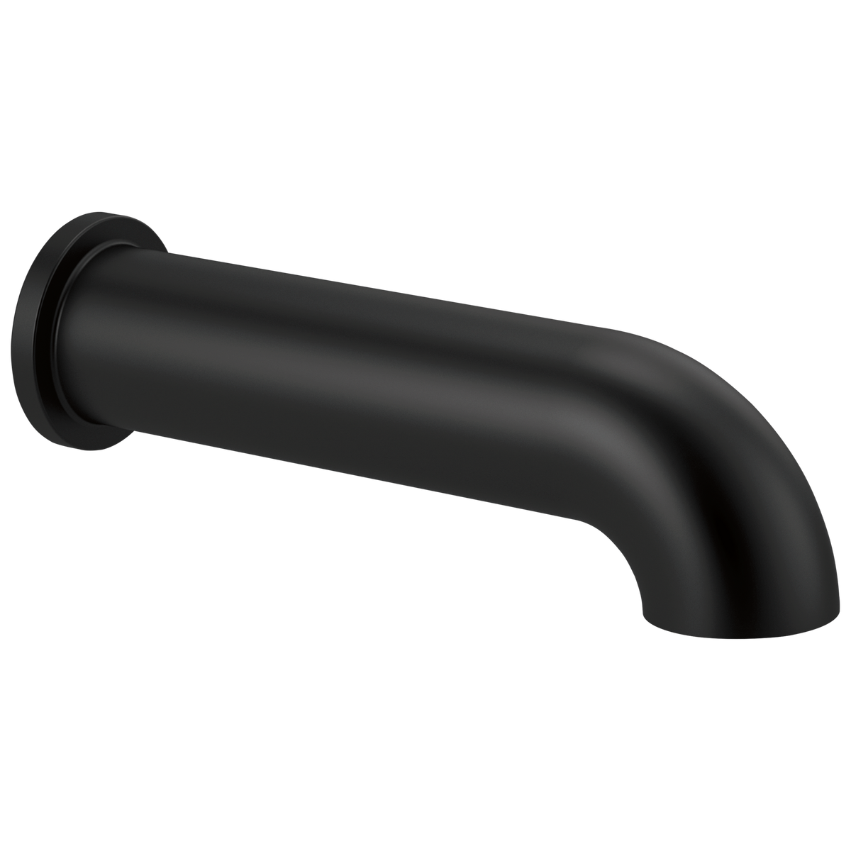 Essential Shower Series Linear Round Non-Diverter Tub Spout - Matte Black