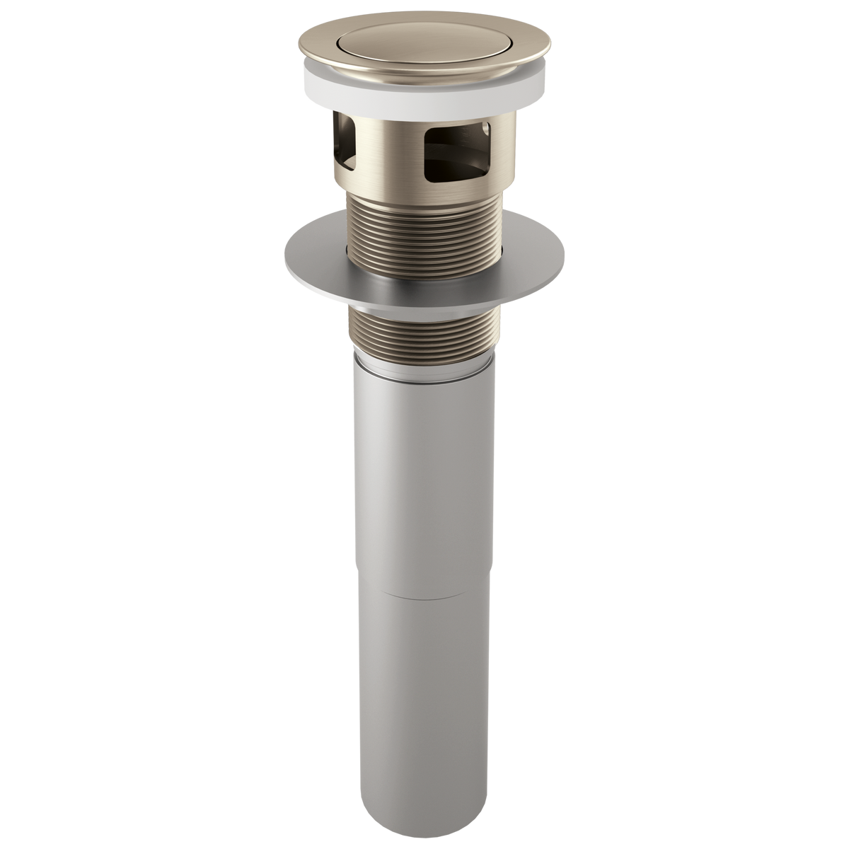 Brizo Push Button Pop-Up With Overflow - Brilliance® Brushed Nickel