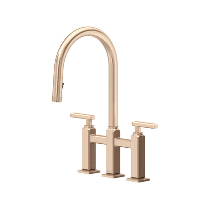 Apothecary™ Bridge Pull-Down Kitchen Faucet - Vintage Gold | Model Number: AP58D3LMVG