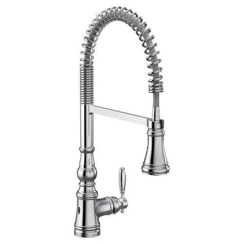 Moen Weymouth MotionSense Wave One-Handle Pre-Rinse Spring Touchless Kitchen Faucet