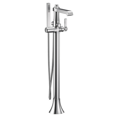 Moen Flara Chrome one-handle tub filler includes hand shower