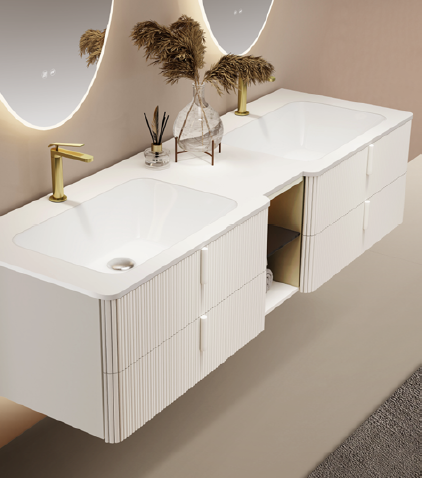 Nobel Double Sink Bathroom Vanity by Godi