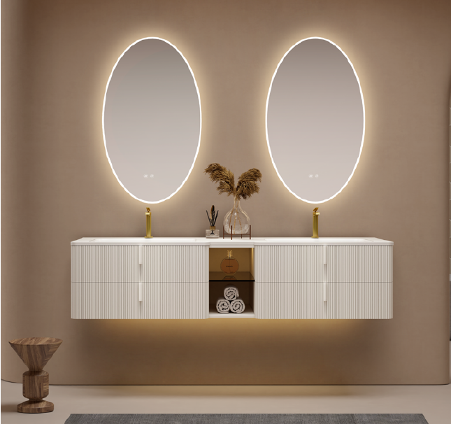Nobel Double Sink Bathroom Vanity by Godi