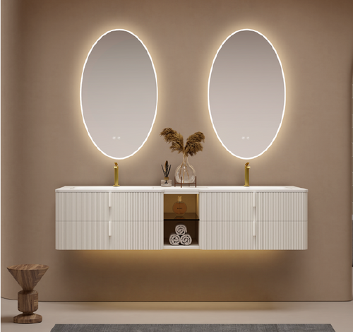 Nobel Double Sink Bathroom Vanity by Godi