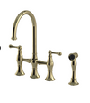 Rubinet Kitchen Bridge Faucet with Hand Spray