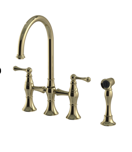 Rubinet Kitchen Bridge Faucet with Hand Spray