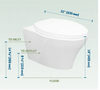 Caroma Somerton Wall-Mounted Elongated Toilet Dual-Flush 1.28/0.8 gpf with Geberit Carrier & Seat