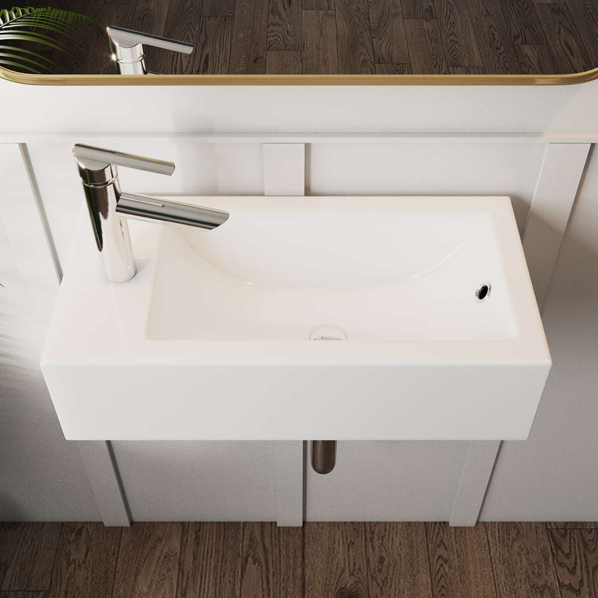 Contac Brooke Wall Hung Sink – 13-0074-W – Single Hole