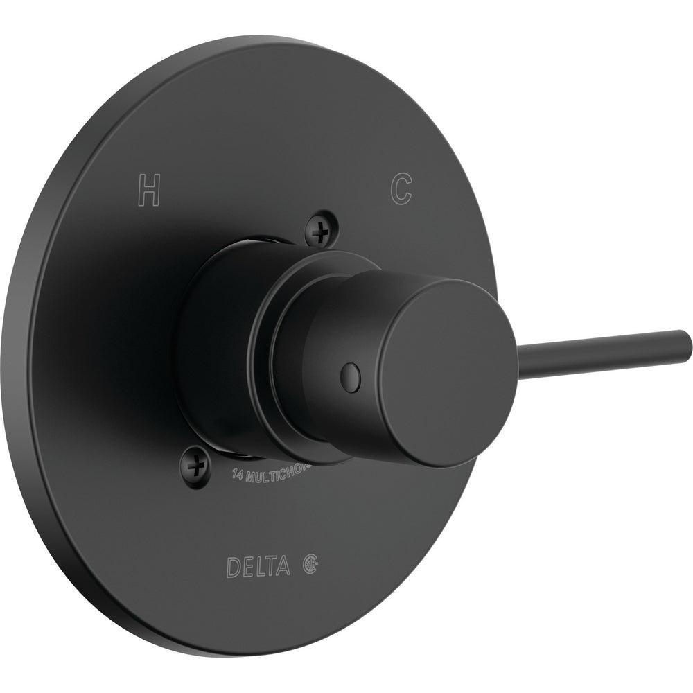 Modern Cylindrical Valve Only Trim - Matte Black
