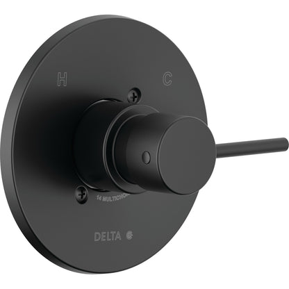 Modern Cylindrical Valve Only Trim - Matte Black