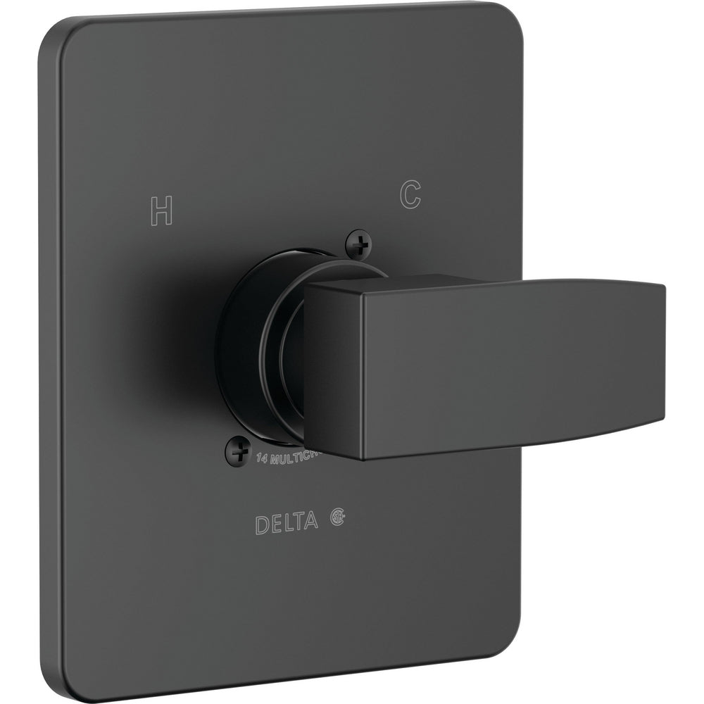Modern Angular Valve Only Trim - Matte Black