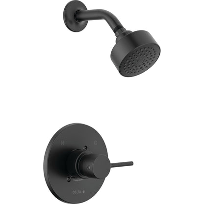 Modern Cylindrical Shower Only Trim - Matte Black