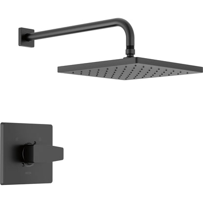 Modern Angular 10" Square Raincan S/o & Trim 1L 14S - Matte Black