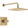 Modern Angular 10" Square Raincan S/o & Trim 1L 14S - Champagne Bronze