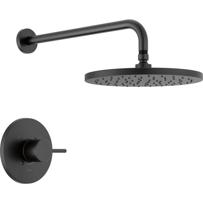 Modern Cylindrical 10" Circle Raincan S/o & Trim 1L 14S - Matte Black