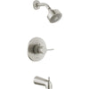 Modern Cylindrical Tub/shower Trim - Stainless Steel