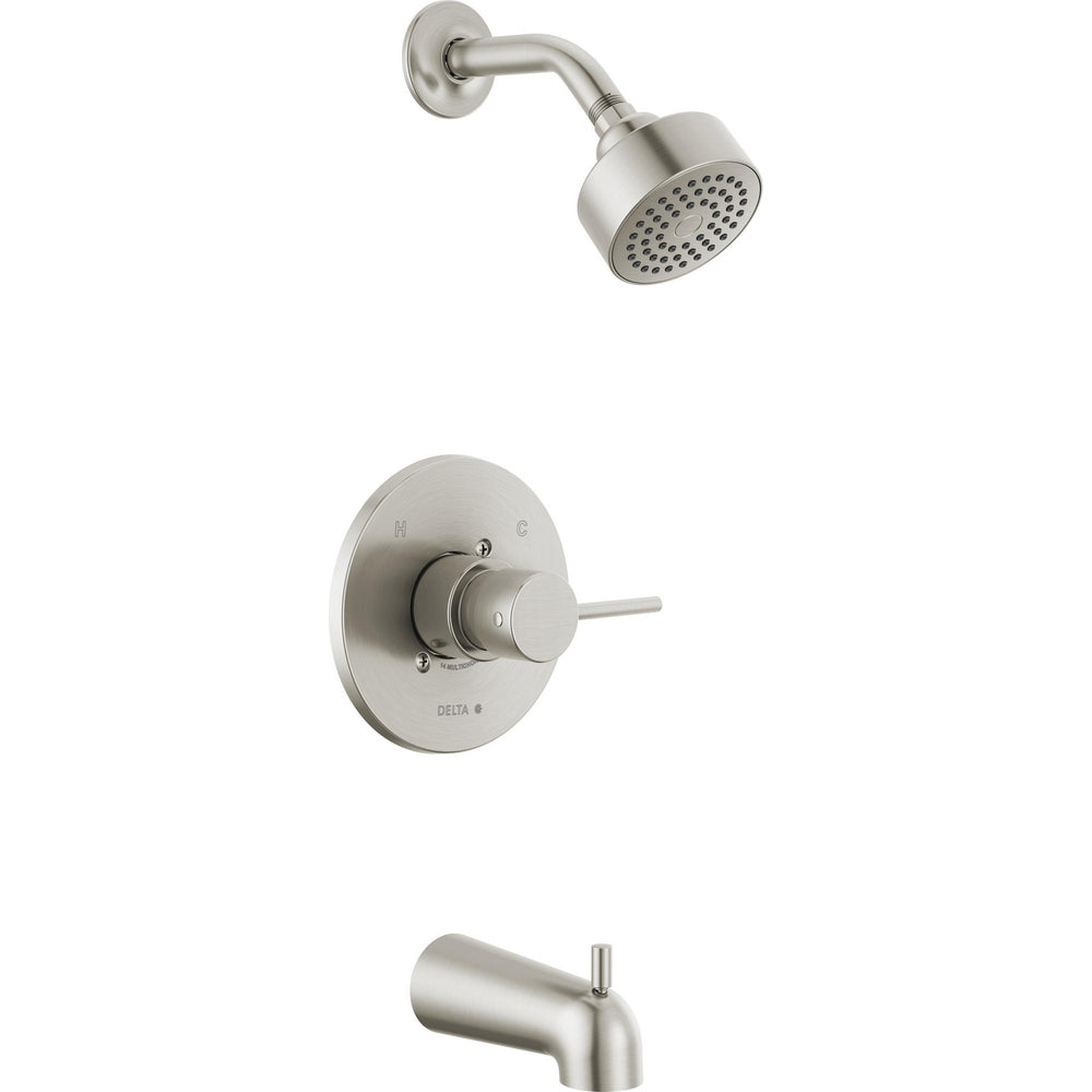 Modern Cylindrical Tub/shower Trim - Stainless Steel