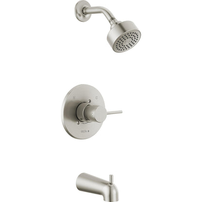 Modern Cylindrical Tub/shower Trim - Stainless Steel
