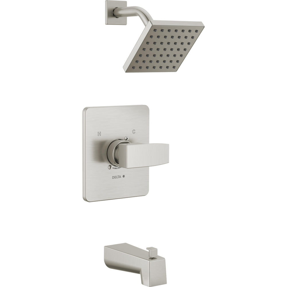 Modern Angular Tub/shower Trim - Stainless Steel