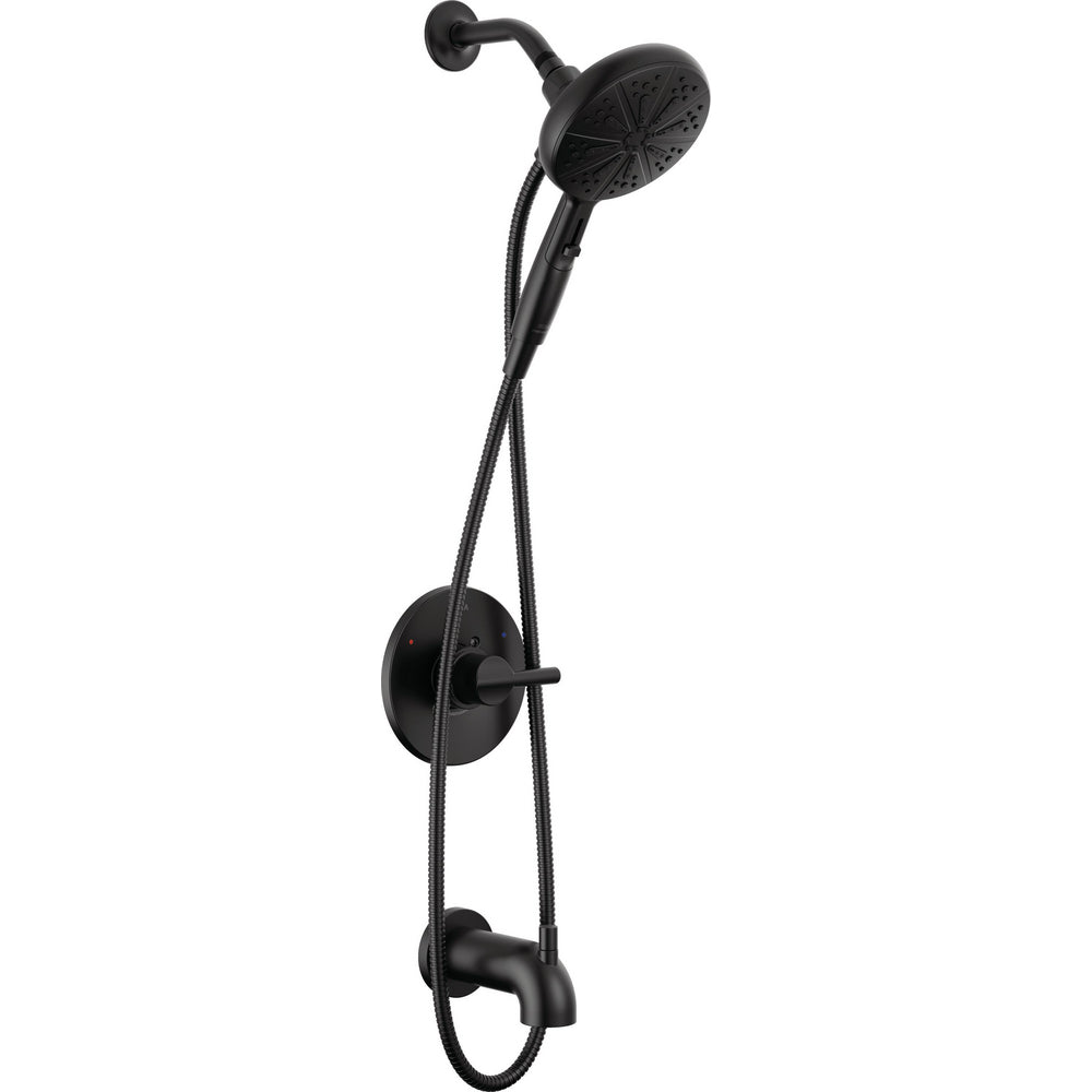 Nicoli Monitor 14 Series Tub And Shower With Suredock Hand Shower - Matte Black
