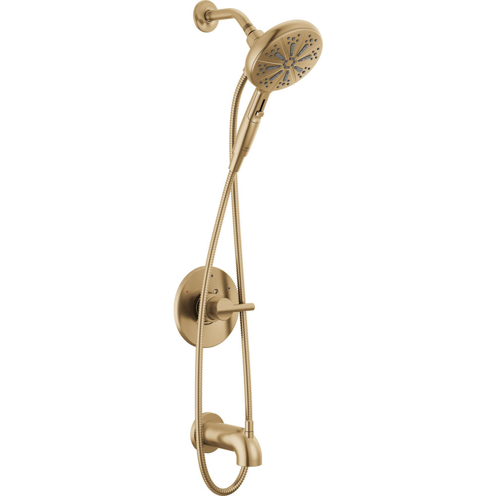 Nicoli Monitor 14 Series Tub And Shower With Suredock Hand Shower - Champagne Bronze