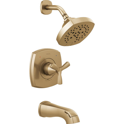Delta Stryke 14 Series Tub And Shower - Lumicoat Champagne Bronze