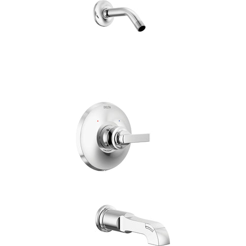 Delta Tetra - Monitor 14 Series Tub - Less Head In Lumicoat Tub & Shower Faucet Set