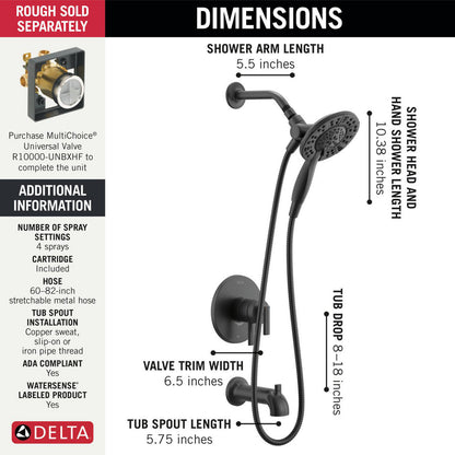 Delta Monitor 17 Series Tub & Shower Trim with